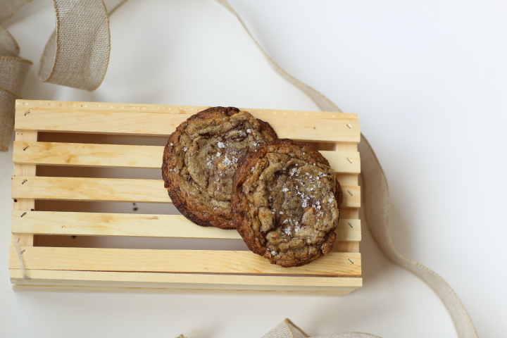 Brown Butter Toffee Chocolate Chip cookie with sea salt